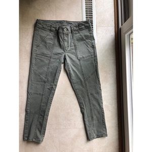 Army Green American Eagle Moto Jeggings—6R